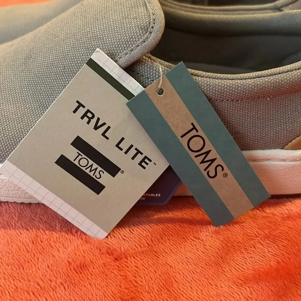 NWT** Toms travel lite 2.0, color: drizzle grey canvas men’s size 7. NWT - Picture 5 of 6